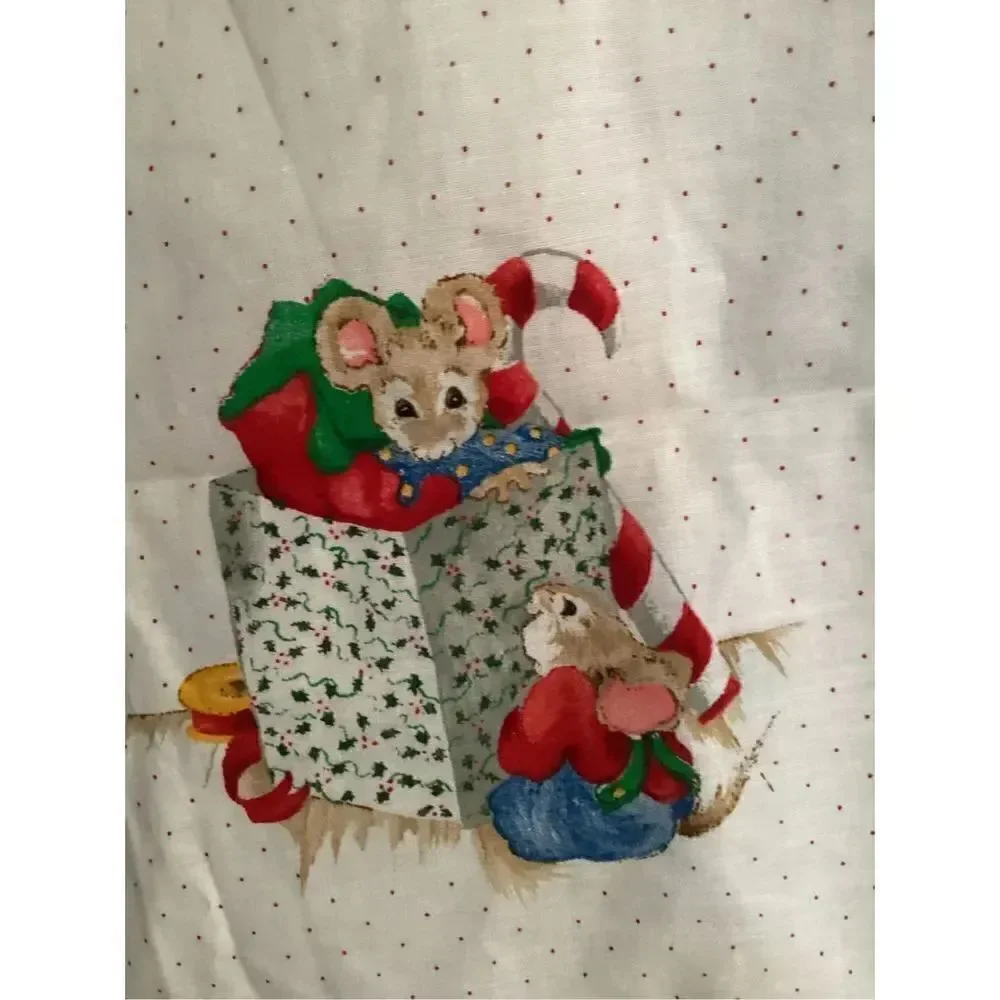 The Mistletoe Mice Fabric Panel